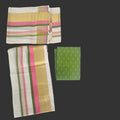3 piece saree with blouse piece